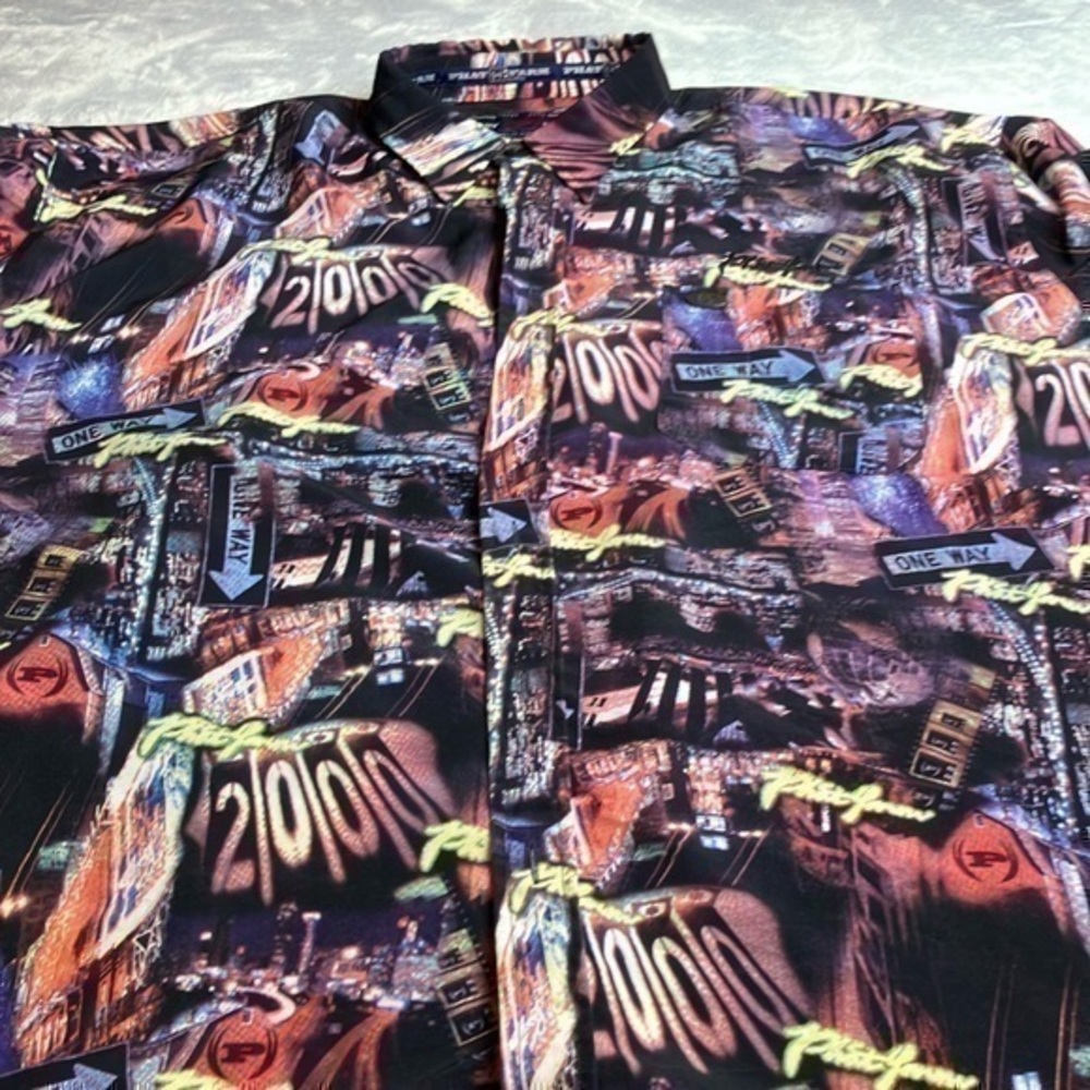 Y2K Phat Farm Hawaiian Camp Shirt XXXL short sleeve button up All Over Print